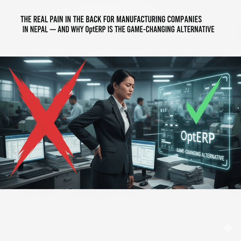 The Real Pain in the Back for Manufacturing Companies in Nepal — And Why OptERP Is the Game-Changing Alternative