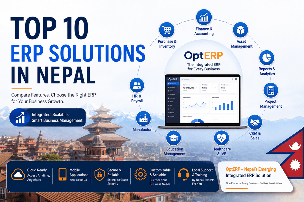 Top 10 ERP Solutions in Nepal (2026): Finding the Right ERP for Your Business
