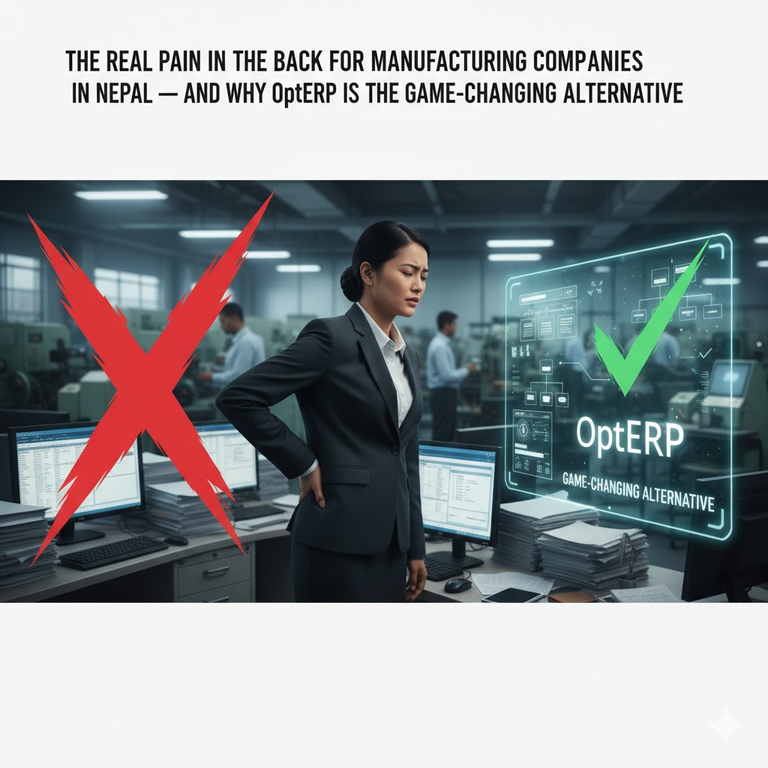 The Real Pain in the Back for Manufacturing Companies in Nepal — And Why OptERP Is the Game-Changing Alternative - Cover Image